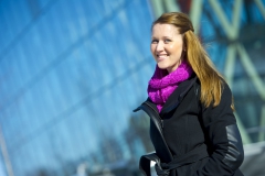 120314 Umeå Sofia Westerlund en ärtig tjej som driver ett framgångsrikt företa punkt pr i Umeå.Foto: Patrick Tragardh